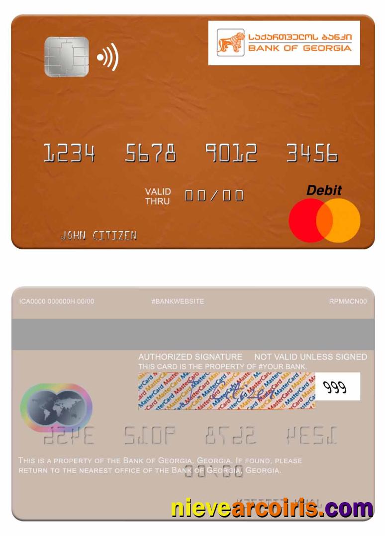 Georgia Bank of Georgia mastercard